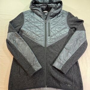 OUTDOOR RESEARCH cyprus hoody jacket full zip wool blend wind proof upper Large